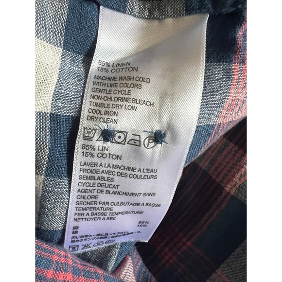 Tommy Bahama Mens‎ Shirt Plaid Button Up Linen Blend Long Sleeve Size XL - Picture 4 of 5